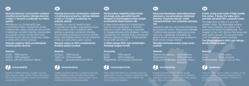 PETITE&MARS Megkötős pólya Nurse tömör kókusz betéttel Light Beige 75x75 cm