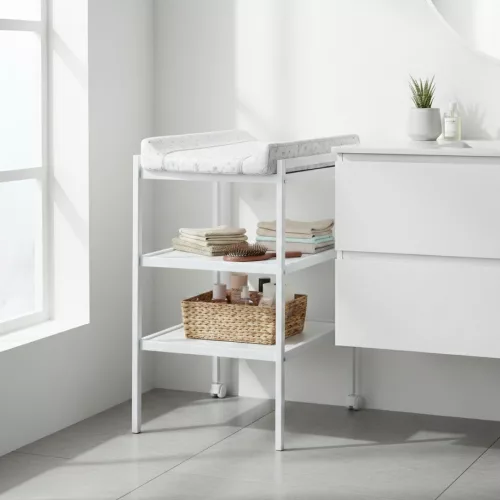 PETITE&MARS Fa pelenkázó asztal Lumi White Wood