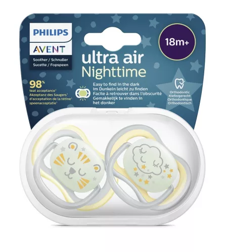 Philips AVENT SCF376/01 Ultra air játszócumi éjszakai 18hó+ 2 db