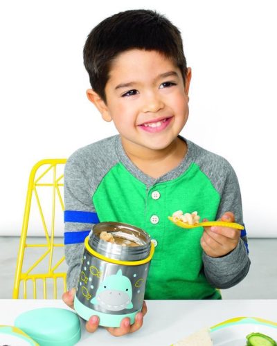 SKIP HOP Zoo Termosz ételhez kanállal/villával Cápa 325 ml, 3év+
