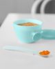 SKIP HOP 5 darabos étkezési készlet pohárral Easy-Feed Mealtime Set Teal/Grey 6m+