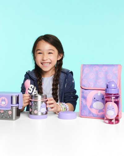 SKIP HOP Zoo Szívószálas pohár PP PVC és BPA mentes Narvál 12h+