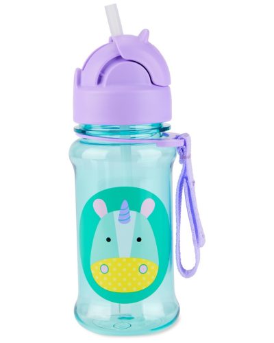 SKIP HOP Zoo Tritán Palack szívószállal 355ml Egyszarvú 12m+