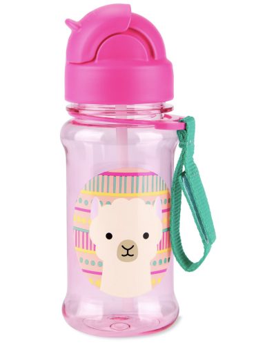 SKIP HOP Zoo tritan Palack szívószállal 355ml Llama 12m+