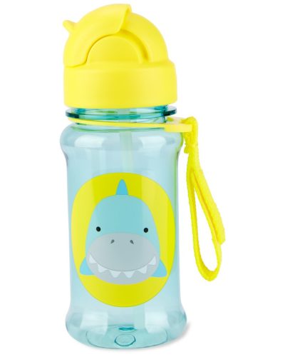 SKIP HOP Zoo Tritán Palack szívószállal 355ml Cápa 12m+