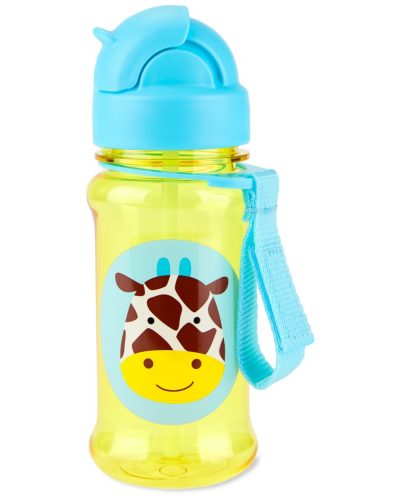 SKIP HOP Zoo Tritán Szívószálas Palack 355ml Zsiráf 12hó+
