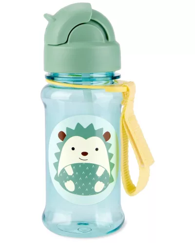 SKIP HOP Zoo Tritán Üveg Szívószállal 355ml Sün 12hó+
