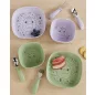 SKIP HOP Szilikon tányér Besties Squad Green, 2év+