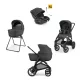 Új Inglesina Aptica XT Darwin Recline Evo 4in1 Magnet Grey multifunkciós babakocsi