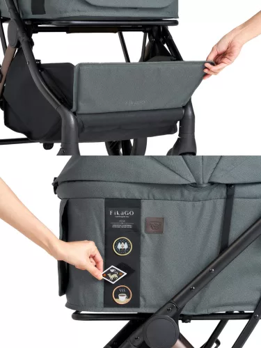 FIKAGO Macska / kutya babakocsi AGILE2 Soft Grey