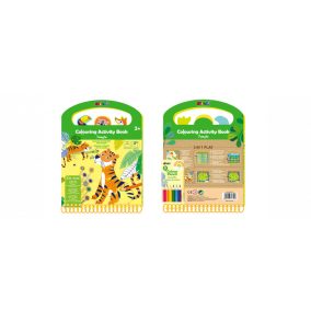   Színező könyv fejlesztő feladatokkal, 6 db színes ceruzával Avenir