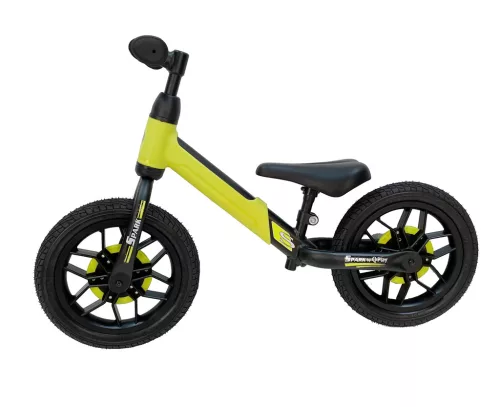 QPLAY Spark Green futóbicikli, 3-6 éves korig, max. 30 kg