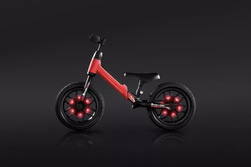 QPLAY Spark piros futóbicikli, 3 - 6 éves korig, max. 30 kg
