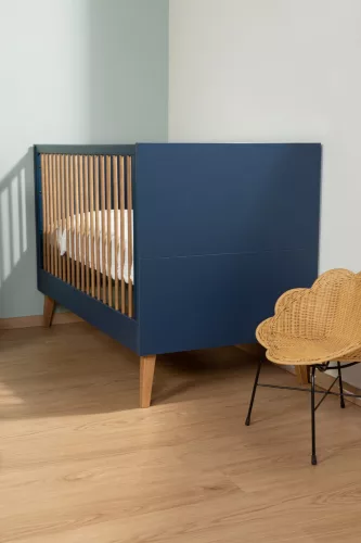 Childhome Bold Blue - Gyermekágy - 70x140 cm + lécek