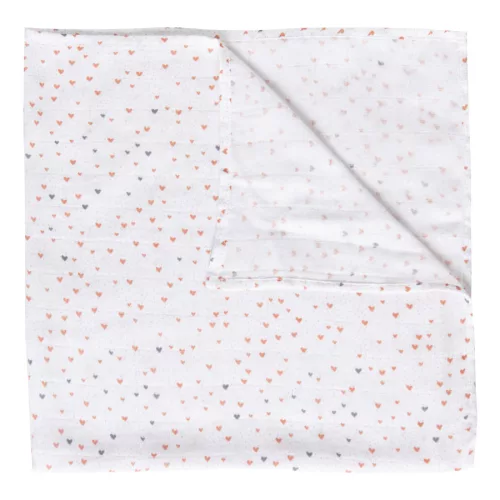 Muszlin pelenka 70 x 70 cm szett 3 db Fabulous Hearts