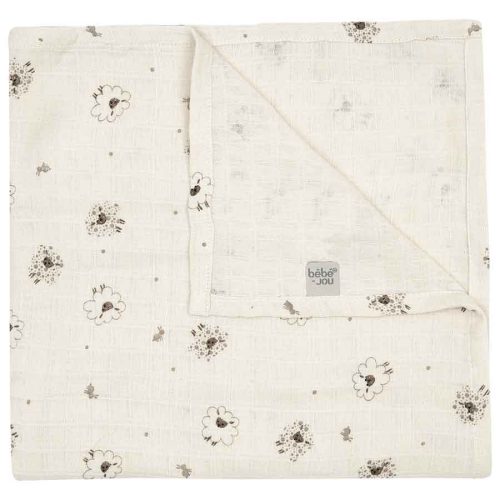 Muszlin pelenka 110 × 110 cm Tiny Sheep