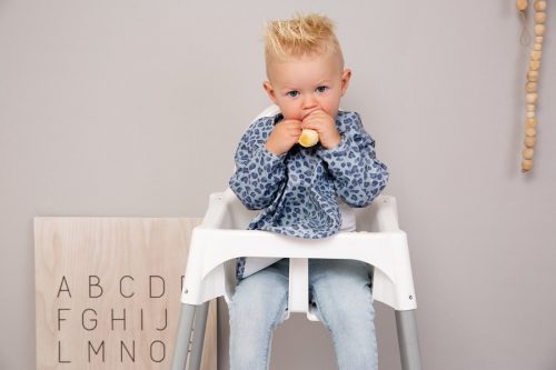 Hosszú ujjú előke Bébé-Jou Leopard Blue