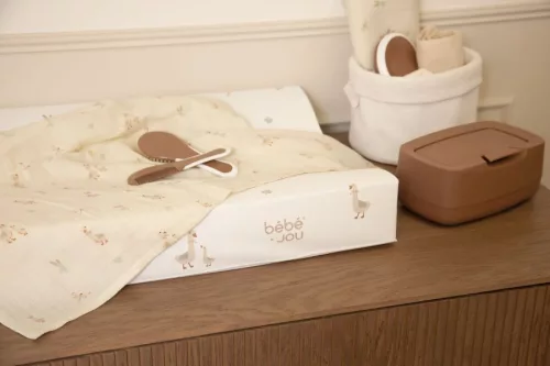 Hajkefe és fésű Bébé-Jou Mocha Mousse természetes sörtével
