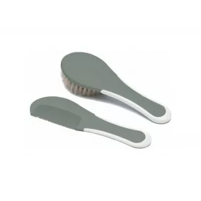   Hajkefe és fésű Bébé-Jou Breeze Green természetes sörtével