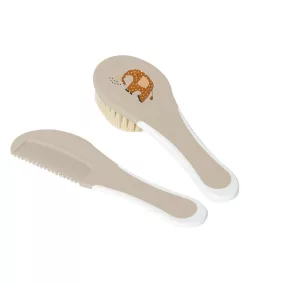 Hajkefe és fésű Bébé-Jou Steppe természetes sörtével