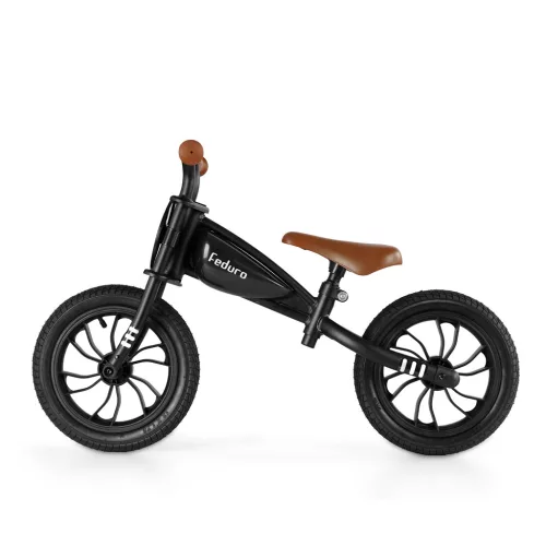 QPLAY Odrážedlo Feduro Black, věk 3-6 let, do 30 kg