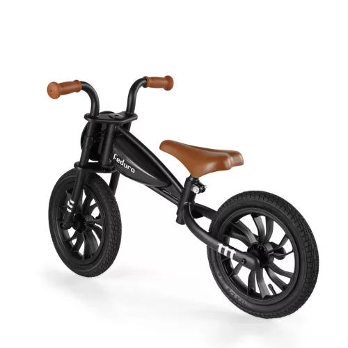 QPLAY Odrážedlo Feduro Black, věk 3-6 let, do 30 kg