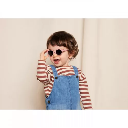 IZIPIZI Baby 0-9 D napszemüveg gumipánttal, pasztell rózsaszín