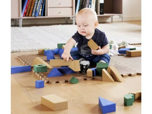 Baby Dan Puzzle habszivacs játszószőnyeg Brown 90x90 cm