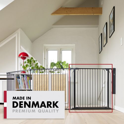 BabyDan ajtónyitós modul CombiFit/ Carl rácsokhoz, 72 cm, fekete