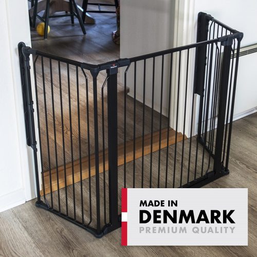 Univerzális térkorlát BabyDan Carl Wide, fekete