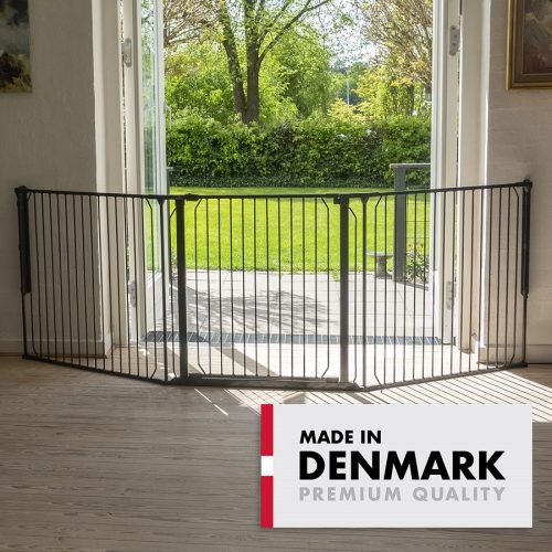 Univerzális térkorlát BabyDan Carl X Wide, fekete