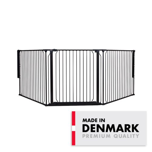 Univerzális térkorlát BabyDan Carl X Wide, fekete