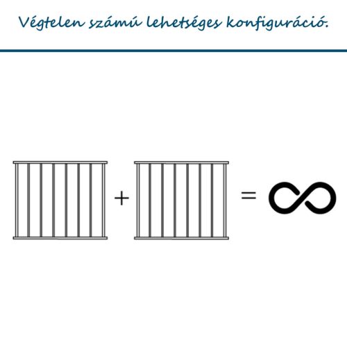 Univerzális térkorlát BabyDan Carl X Wide, fekete