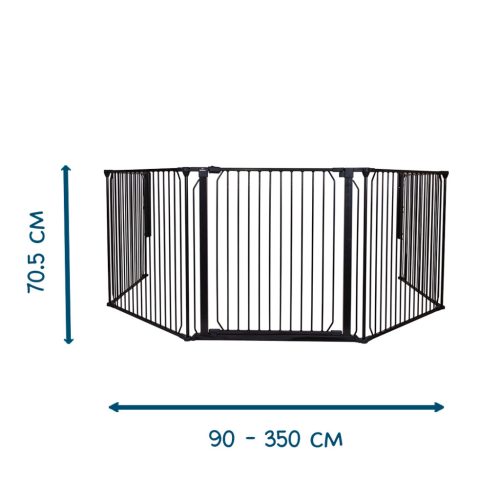 Univerzális térkorlát BabyDan Carl XXX Wide, fekete