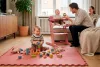 Baby Dan Puzzle habszivacs játszószőnyeg Warm Rose 90x90 cm
