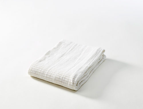 BabyDan Horgolt pamut takaró fehér, 75x100cm