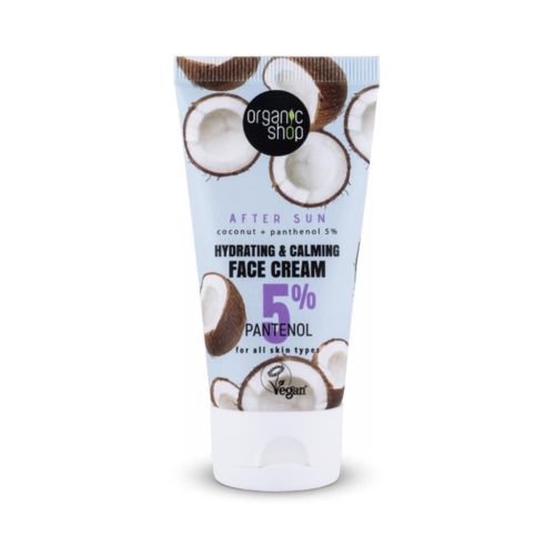 Organic Shop Napozás utáni arckrém kókusszal és 5% pantenollal-50ml -