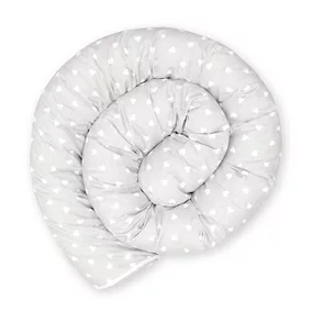   Scamp - Rácsvédő hengerpárna 150 cm /LittleHeartWhiteGray