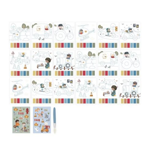 Little Dutch festőkönyv kiegészítőkkel -Jim járművei