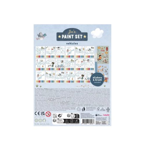 Little Dutch festőkönyv kiegészítőkkel -Jim járművei