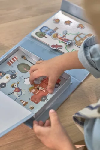 Little Dutch mágneses rajzoló készlet letörölhető ficcel - Jim járművei