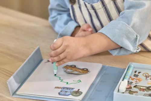 Little Dutch mágneses rajzoló készlet letörölhető ficcel - Jim járművei