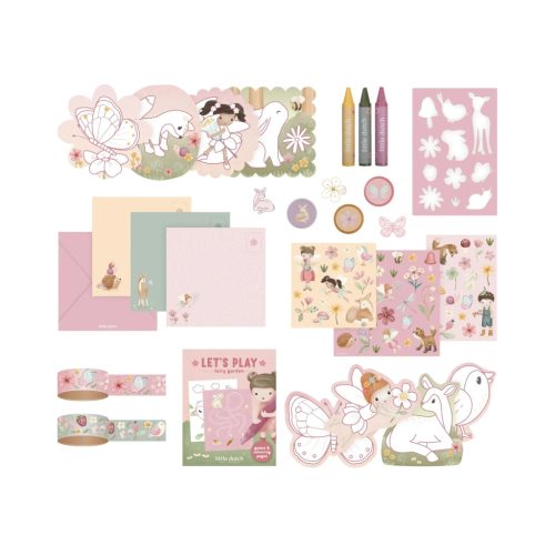 Little Dutch kreatív készlet bőröndben - Rosa Fairy Garden