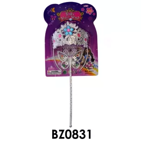 Királynő korona, jogar szett