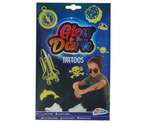 Világító lemosható tetoválások, fiús Grafix