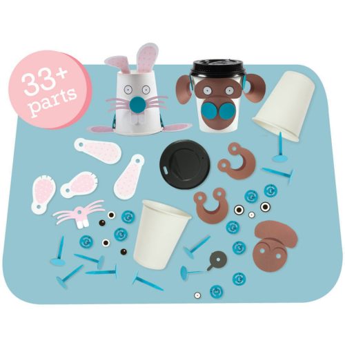 Djeco Csészefigurák - Nyúl és kutya - Makedo Cup Critters