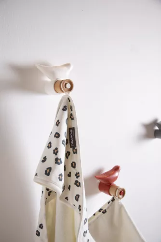 Childhome Fürdőlepedő + arctörlő- 80x80 cm - Leopárd mintás