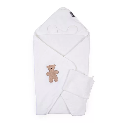 Childhome Fürdőlepedő + arctörlő- 80x80 cm - Terry Teddy