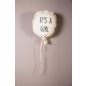 Childhome Vászon Ballon - "It's A Girl" - Fali Dekoráció - 35x26x8 Cm