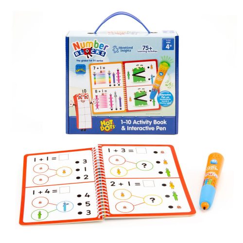 2550 - Hot Dots® Numberblocks® 1–10 (feladatfüzettel és interaktív tollal) - Learning Resources